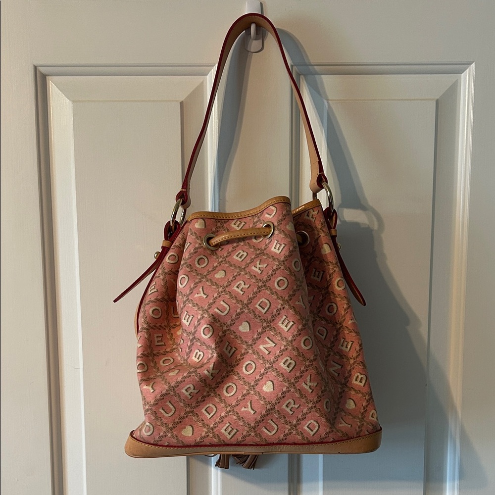 Pink and Tan Dooney & Bourke Bucket Bag - Picture 2 of 4